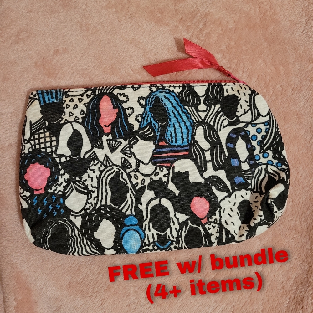 ipsy Makeup Bag Small Handbag Illustrated Clutch